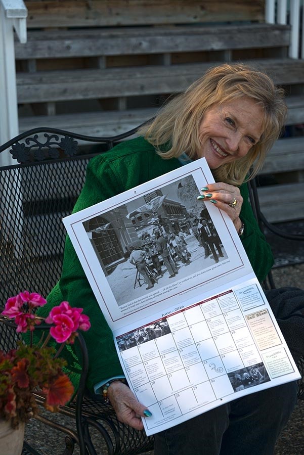 Karolyn “Zuzu” Grimes displays different pages from the calendar.
June 2016